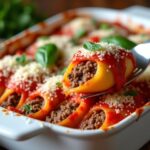 Stuffed Shells with Ground Beef